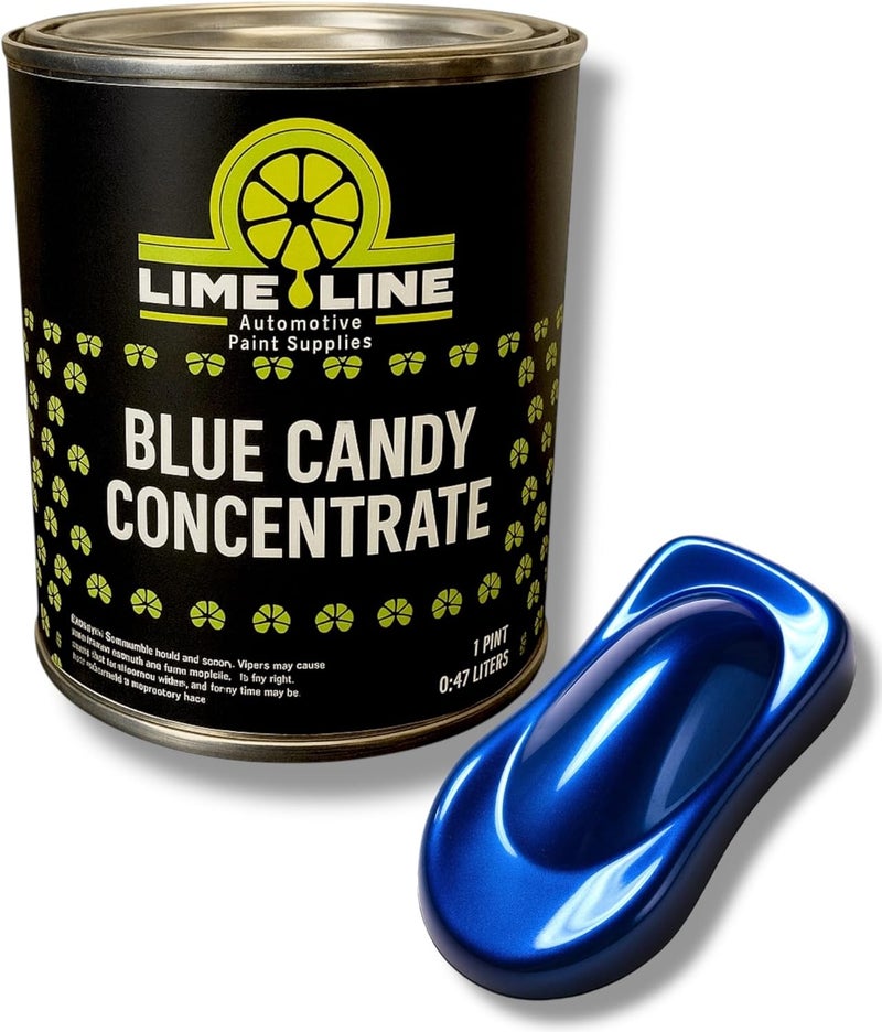 LiME LiNE Transparent Candy Concentrate, Solvet based for Automotive Custom Painting: Mega 16oz (Blue Candy 16oz) - Image 1